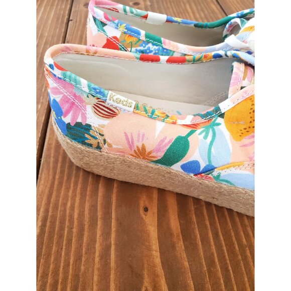 Keds Rifle Co Womens Floral Beachy Print Platform Espadrille Sneakers 8.5 - Picture 2 of 11